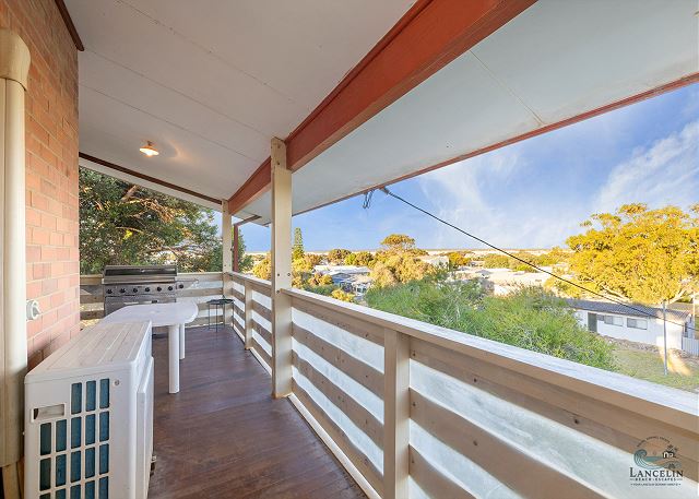 Balcony entertaining area with ocean views