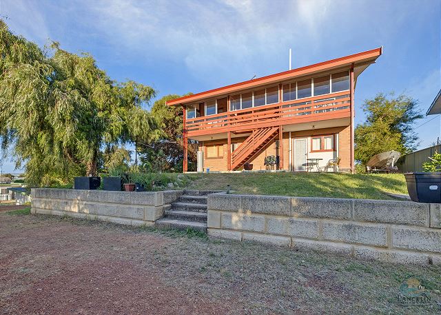 Rear view of the Double View house